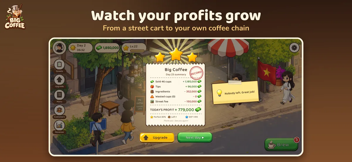 Big Coffee: Coffee Shop Tycoon screenshot 5