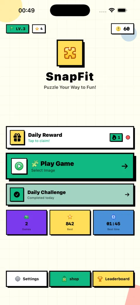 SnapFit: Slide Puzzle Game screenshot 1